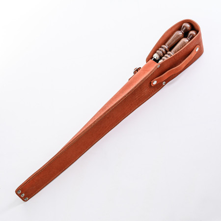 A set of skewers 670*12*3 mm in an orange leather case в Ханты-Мансийске