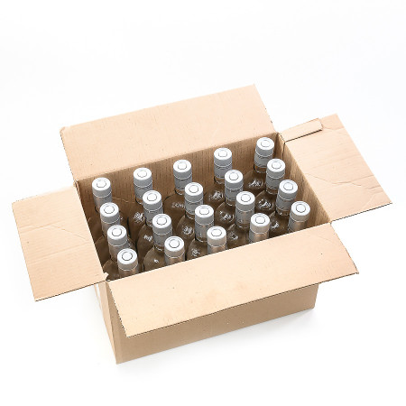 20 бутылок "Фляжка" 0,5 л с пробками гуала в коробке в Ханты-Мансийске